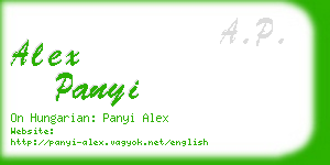 alex panyi business card